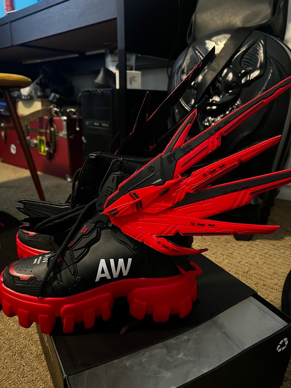 Anthony Wang - Red Gundam Shoes - Size 7